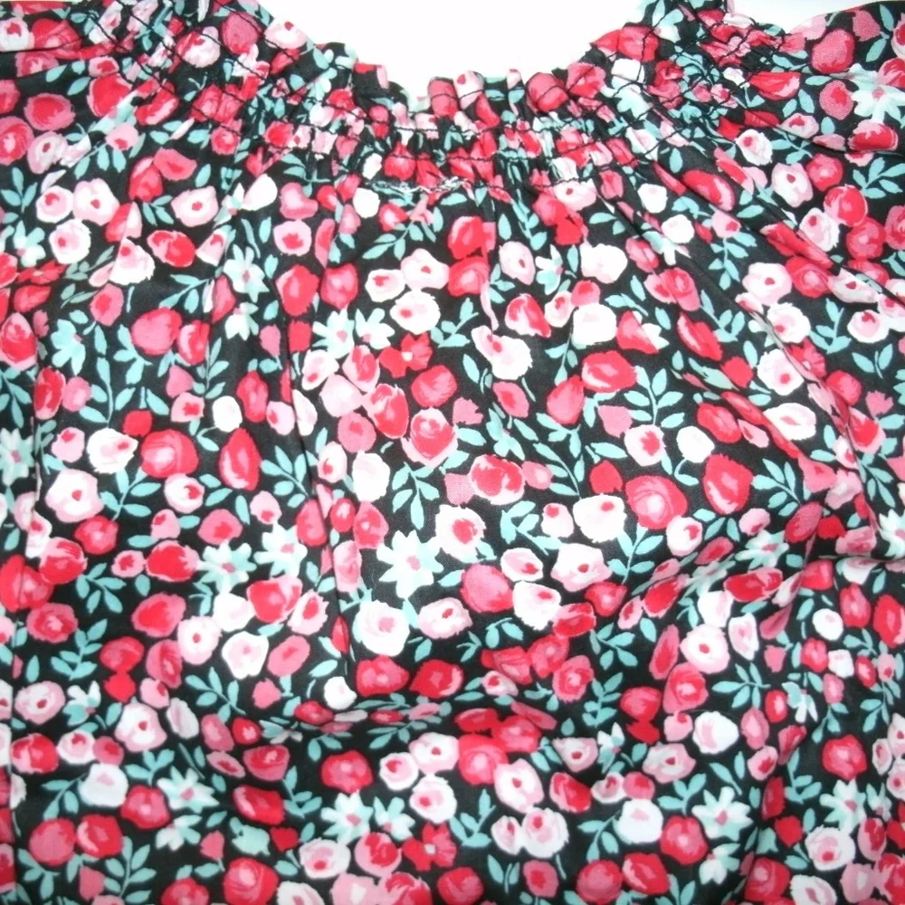 Carter's Girls Smocked Floral Top Red Pink Long Sleeve 9 Months New